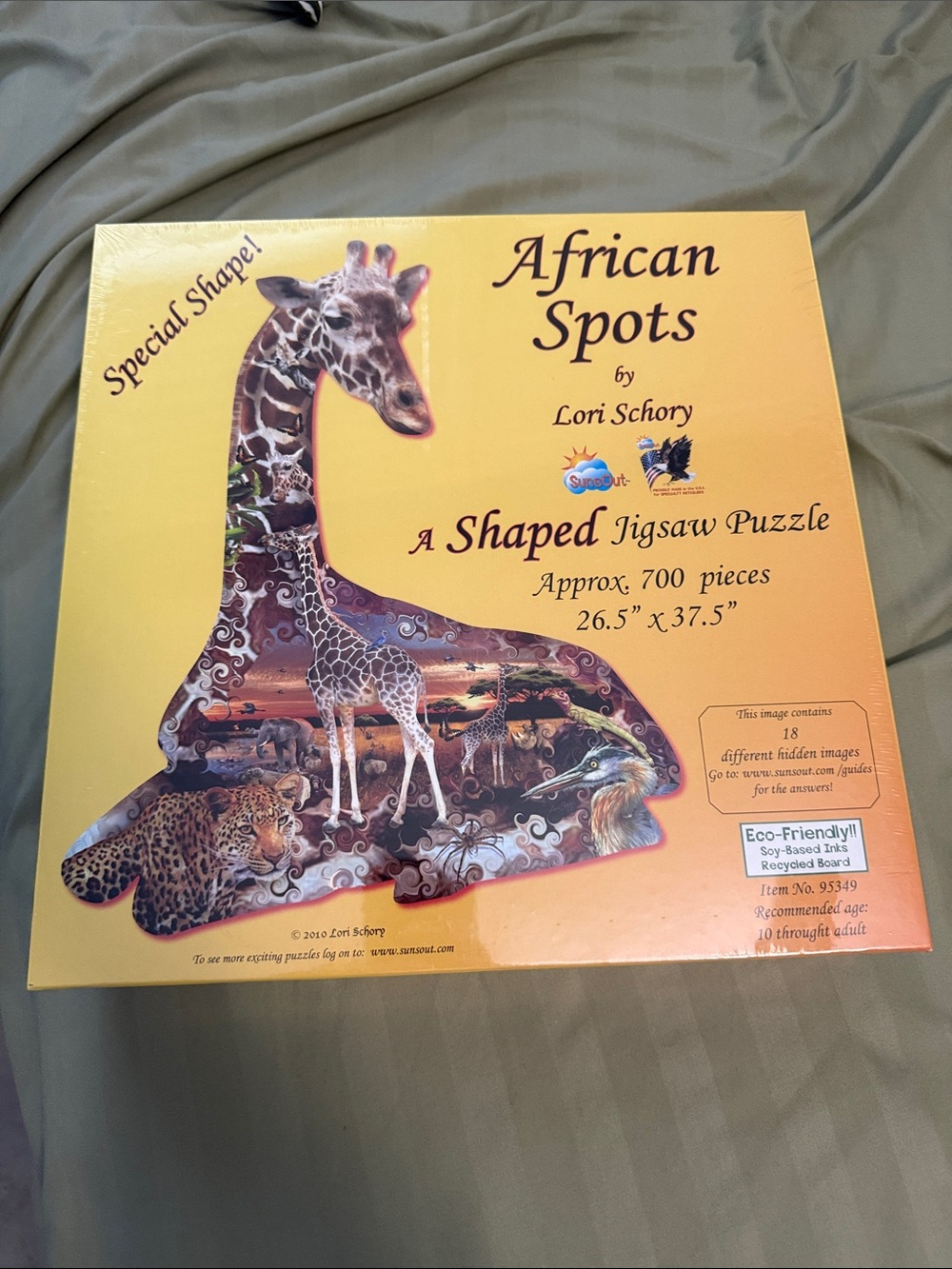 African Spots Shaped Jigsaw Puzzle - Yellow